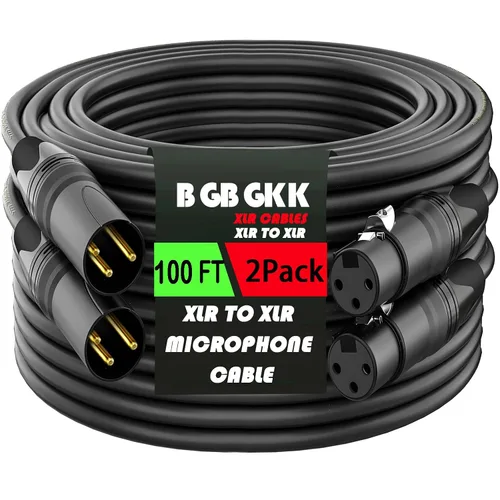Vista 26 de XLR Cables - Cable de micrófono XLR profesional de 3 pines X L R de 3 pines chapado en oro, cable de micrófono equilibrado, multicolor