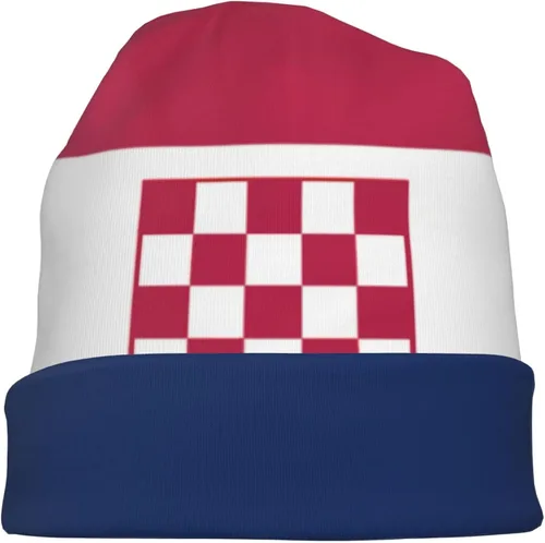 Vista 4 de Gorro de punto con bandera de Croacia gorro de invierno cálido suave para uso diario para hombres y mujeres Fashion talla única