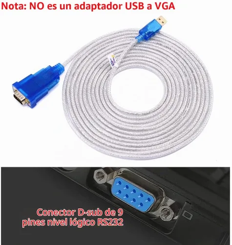 Vista 2 de DTECH Cable adaptador USB a serie con puerto macho RS232 DB9 chipset FTDI compatible con Windows 10 8 7 y Mac Linux - 4 pies