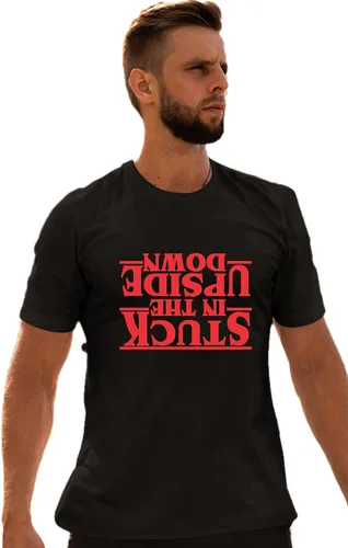 Vista 3 de Go All Out Camiseta para adultos Stuck in The Upside Down