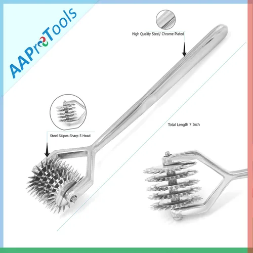 Vista 2 de Instrumentos NEUROLÓGICOS de diagnóstico WARTENBERG Rueda de molinete sensorial PIN 5 Cabeza