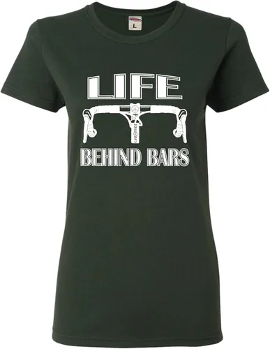 Vista 16 de Go All Out Camiseta divertida de bicicleta para mujer Life Behind Bars