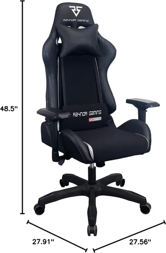 Vista 2 de Energy ProSeries - Silla ergonómica para videojuegos, tecnología Outlast con respaldo alto, estilo carreras, altura ajustable, reposabrazos 4D