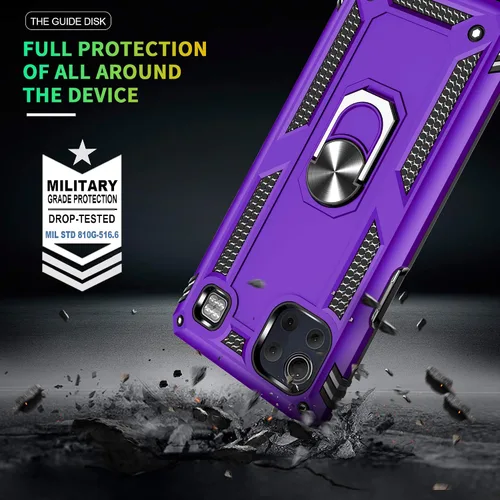 Vista 5 de Gritup Funda compatible con Pixel 7 Pro con protector de pantalla HD, [grado militar] [anillo de metal] [soporte magnético] Funda protectora Armor