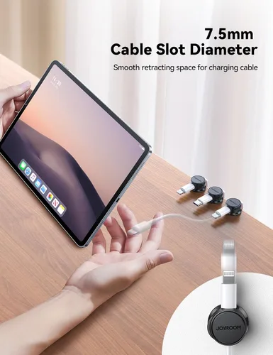 Vista 4 de JOYROOM - Paquete de 9 soportes magnéticos para cables ocultadores de cables adhesivos, organizador de cables para escritorio, mesita de noche, mesa