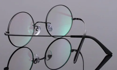 Vista 3 de Agstum Marco de gafas ópticas redondas retro de titanio puro 44-24-140
