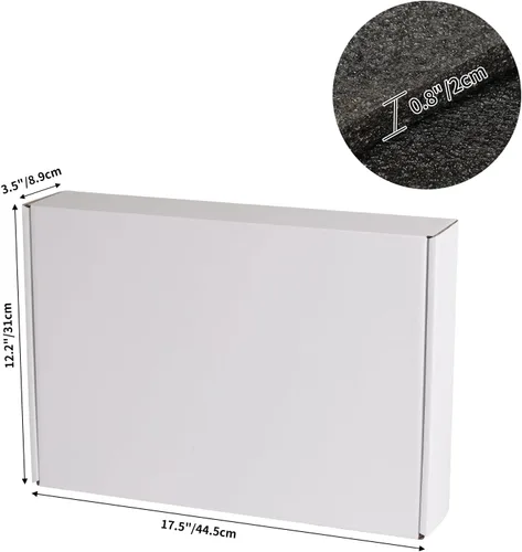 Vista 3 de CRUGLA 1 caja de envío para laptop con espuma acolchada, se adapta a la Blanco