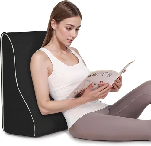 Vista 14 de Almohada de lectura de cuña de espuma viscoelástica para cama, almohada ergonómica para adultos con reposacabezas ajustable, almohada de cama