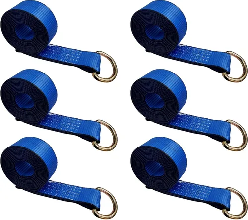 Vista 31 de Mega Cargo Control 1 paquete de correas de lazo de anillo D, amarres de remolque negros de 2 pulgadas para ensamblajes de elevación de ruedas