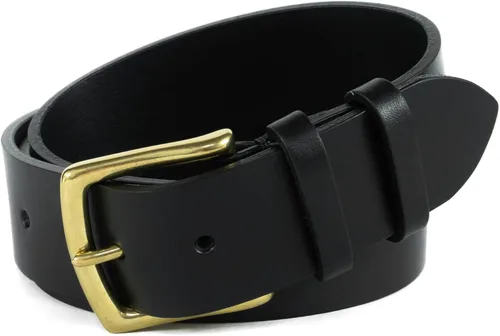 Vista 2 de HoffeBelts Cinturón de cuero de grano completo hecho a mano para hombre, estilo casual, cinturón de cuero personalizado en caja de regalo