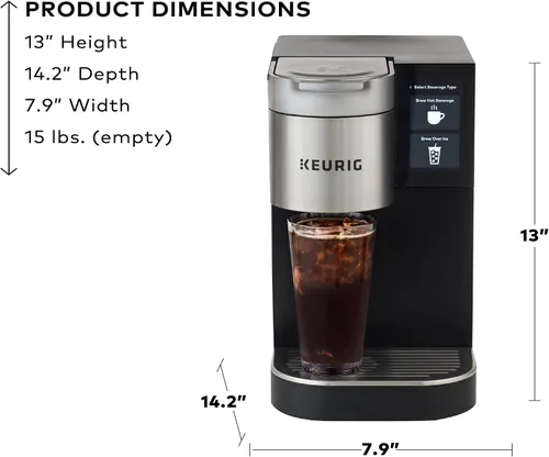 Vista 7 de Keurig K-2550 - Cafetera de una sola porción para empresas medianas, plomada, plata/negro