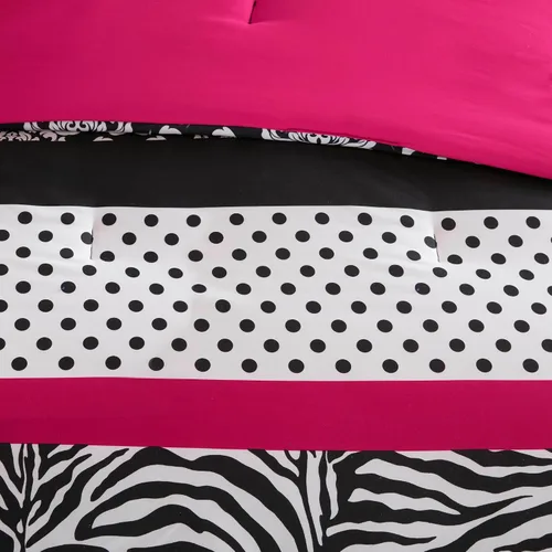 Vista 11 de Intelligent Design - Juego de edredón para dormitorio divertido - Ropa de cama moderna para todas las estaciones con estampado de lunares, capa