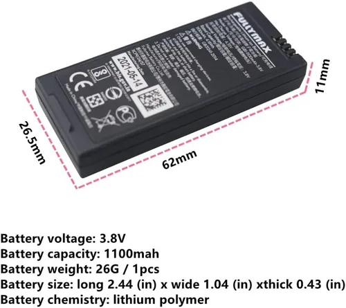 Vista 3 de Batería de litio de 3,8 V 1100 mAh para DJI Tello RC Quadcopter Piezas de repuesto Drone Batería
