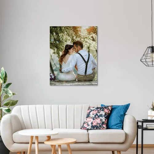 Vista 2 de WEGA Impresiones en lienzo personalizadas con tus fotos (enmarcada de 6 x 8 pulgadas), carga tu imagen/foto, regalos de fotos personalizados