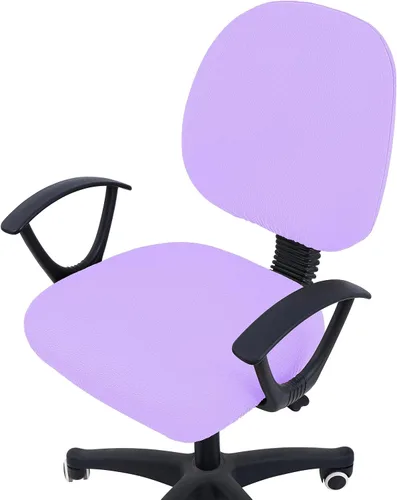 Vista 45 de Smiry Fundas de asiento de silla de computadora de oficina, de jacquard elástico, extraíbles, lavables, antipolvo, protectores de cojín para silla
