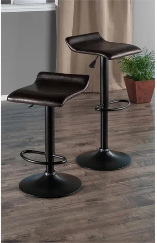 Vista 2 de Winsome Pairs Taburete, Espresso/Negro