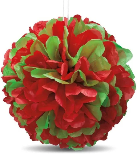 Vista 12 de Pompón de papel de seda color negro, de 16 pulgadas., talla única , Negro