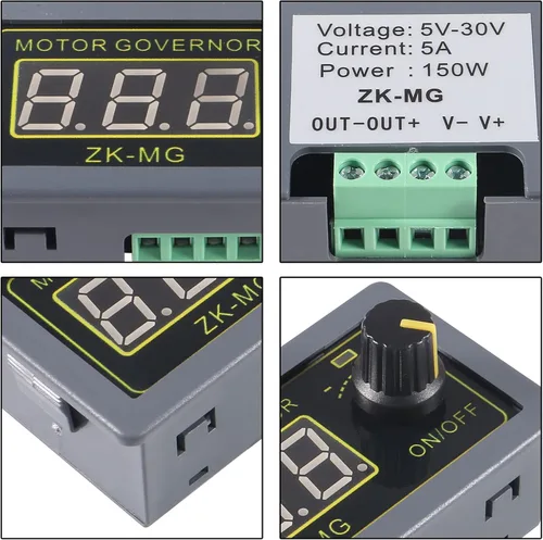 Vista 5 de Alinan Controlador de velocidad del motor de CC PWM 5V 12V 24V 150W con generador de señal PWM módulo controlador