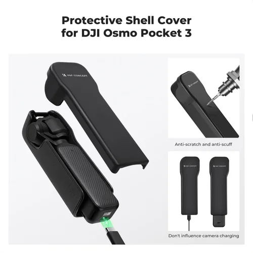 Vista 6 de K&F CONCEPT - Tapa protectora para cardán compatible con DJI Osmo Pocket 3 Estuche rígido portátil con forro suave, bolsillo 3 accesorios, PT31