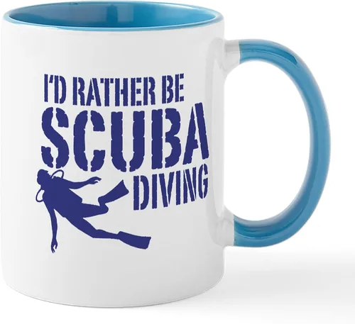 Vista 22 de CafePress Scuba Flag Diver Taza de café de cerámica de 11 oz (11.0 fl oz)