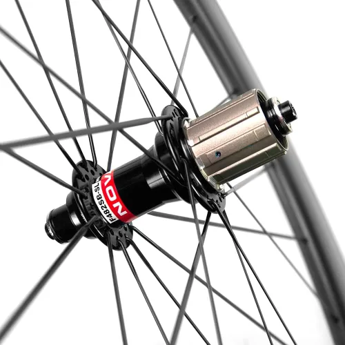 Vista 9 de Sunrise Ruedas de carbono para bicicleta, 2.362 in, profundidad, 0.984 in, anchura, juego de ruedas 700c, llanta de ciclismo de carretera