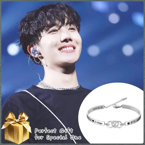 Vista 4 de HELAN Bangtan - Pulsera Kpop Bangtan para niños, regalo para niños, pulsera Love Yourself Bangtan para niños, regalo de grupo Kpop, regalo
