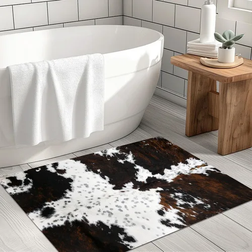 Vista 14 de MUGINYU Get Naked Tapete de Baño, Alfombrillas de Baño Modernas y Divertidas en Blanco y Negro de Secado Rápido Absorbentes Antideslizantes Delgadas