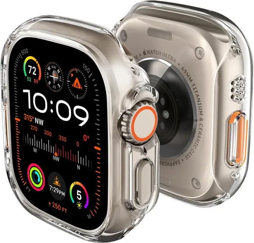 Vista 9 de Spigen Funda delgada para Apple Watch Ultra 3/2/1 de 1.929 in Cubierta protectora ligera delgada de la PC resistente a los arañazos - Negro