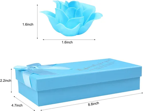Vista 3 de Juego de 18 piezas de jabón de baño perfumado floral con pétalos de rosas, aceite esencial para plantas, el mejor regalo para mujeres, niñas, mamá