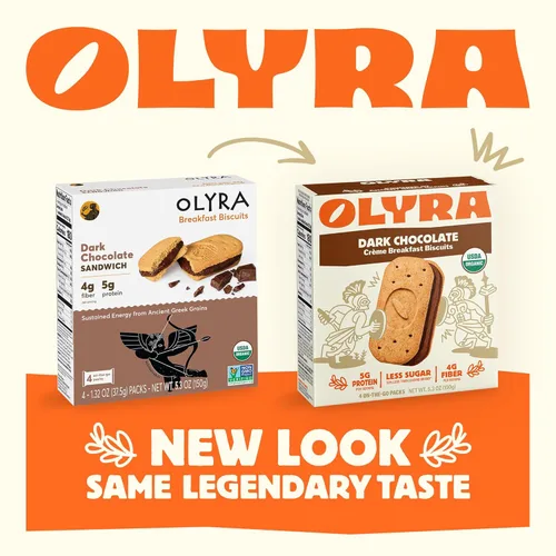 Vista 3 de Olyra Galletas de Desayuno Sándwich de Chocolate Oscuro, Aperitivos Saludables para Adultos y Niños, Bajo en Azúcar, Alto en Fibra, Galletas