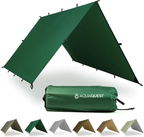 Vista 12 de AquaQuest Lona Safari – Ligera impermeable (0.197 in) con costuras selladas Ripstop para mochileros, senderismo y camping en hamacas