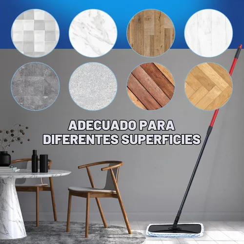 Vista 4 de Matthew - Recambios de fregona de microfibra compatibles con pisos de madera dura, repuesto de cabezal de fregona reutilizable para superficies