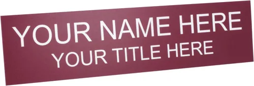 Vista 13 de ExcelMark Placa de nombre personalizada para puerta, oficina, pared, personalizada con tu texto, 2 x 8 pulgadas (1 línea, negro)