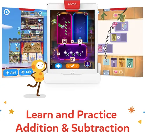 Vista 3 de Osmo - Asistente de matemáticas y el taller mágico para iPad y tablet Fire - Edades 6-8/Grados 1-2 - Suma y resta - Inspirado en el plan de estudios