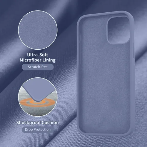 Vista 5 de Cordking Funda compatible con iPhone 12 Pro Max, funda de silicona ultradelgada a prueba de golpes con [forro de microfibra suave antiarañazos], 6.7