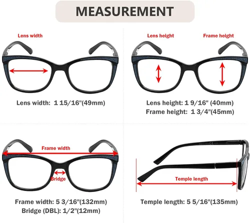 Vista 3 de Eyekepper - Lentes de lectura para mujer, diseño de ojo de gato