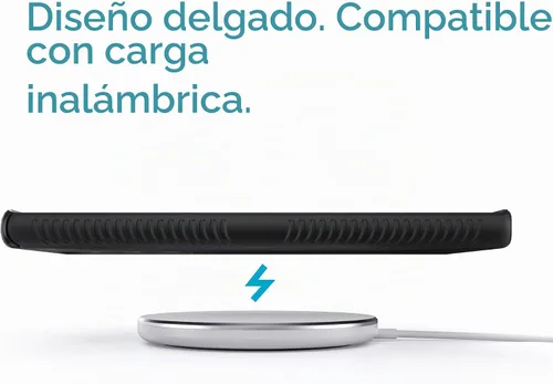 Vista 4 de Speck Productos Funda Presidio2 Grip Samsung Galaxy S22 Ultra, bisel elevado, Negro/Negro/Blanco
