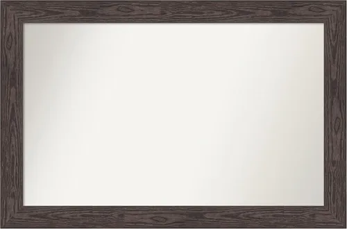Vista 422 de Amanti Art Espejo personalizado, espejo de baño negro puente, espejo de pared o espejo de tocador de baño sobre el fregadero (26 x 26 pulgadas)