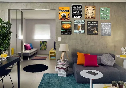 Vista 5 de Cartel de metal con texto en inglés «Fishing Tackle Knowledge», «Bar Cafe Farm», decoración estética de habitación interesante, 12 x 18 pulgadas