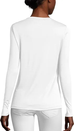 Vista 2 de Hanes Women's Sport Cool Dri Long Sleeve Crewneck T-Shirt, Moisture-Wicking Performance Tee