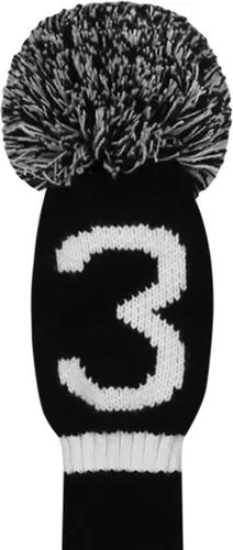 Vista 5 de Scott Edward Knit Golf Club Cover with a Pom Set of 5 Head Covers Protect Driver Wood(460cc) 1 Fairway Wood2 and Hybrid/UT2 with Rotating Club