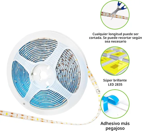 Vista 4 de Tira de luces LED solares para exteriores, impermeable, 10 pies, cinta cortable, iluminación de 3000 K, blanco cálido con 8 modos para valla