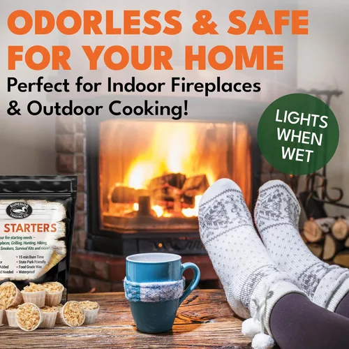 Vista 5 de Light-a-Fire, el mejor iniciador de fuego natural de Amazon, 30 vainas con contenedor