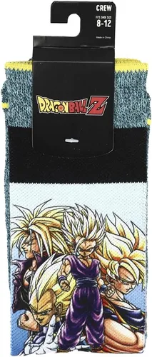 Vista 3 de Bioworld Dragon Ball Z Gohan Super Saiyan Athletic Crew Calcetines para hombre, Azul