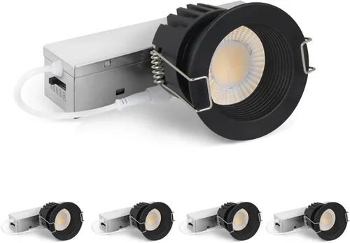 Vista 35 de Adetu lámpara de techo empotrable antirreflejos LED de 2 pulgadas, 5 CCT, con caja de conexiones, 2700K/3000K/4000K/5000K seleccionables, CRI90+, 8