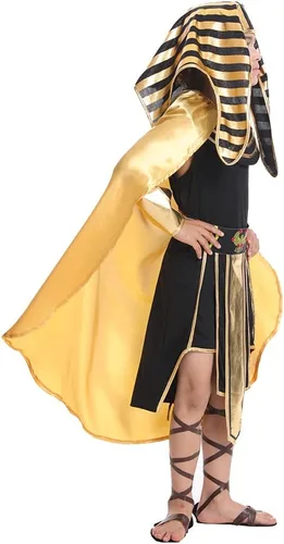 Vista 5 de DSplay Boys Egyptian Pharaoh Costume Cosplay Kids Halloween