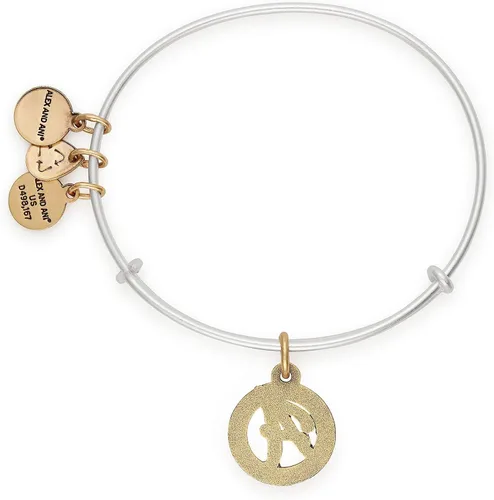 Vista 2 de Alex and Ani Brazalete con dije inicial A para mujer