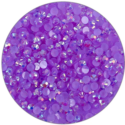 Vista 30 de 3000 piezas de diamantes de imitación de parte posterior plana SS6/2 mm de vidrio transparente AB, gemas redondas de cristal para arte de uñas