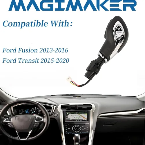 Vista 2 de Pomo de palanca de cambios automática con botón DG9Z-7213-EA para Ford Fusion 2013-2016 / Escape 2013-2016 / Transit 2015-2019 / Transit Connect
