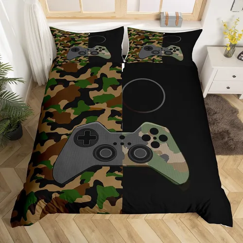 Vista 16 de Juego de funda de edredón con diseño de calavera, tamaño individual, con estampado de polillas, estilo gótico, funda de edredón para adolescentes